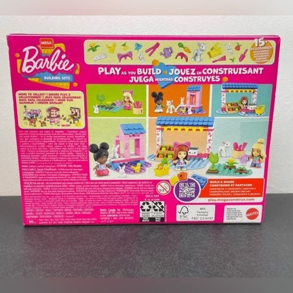MEGA - Barbie Building Set - FARMER'S MARKET ~90 Pieces 4+ (8830) - Picture 2 of 7
